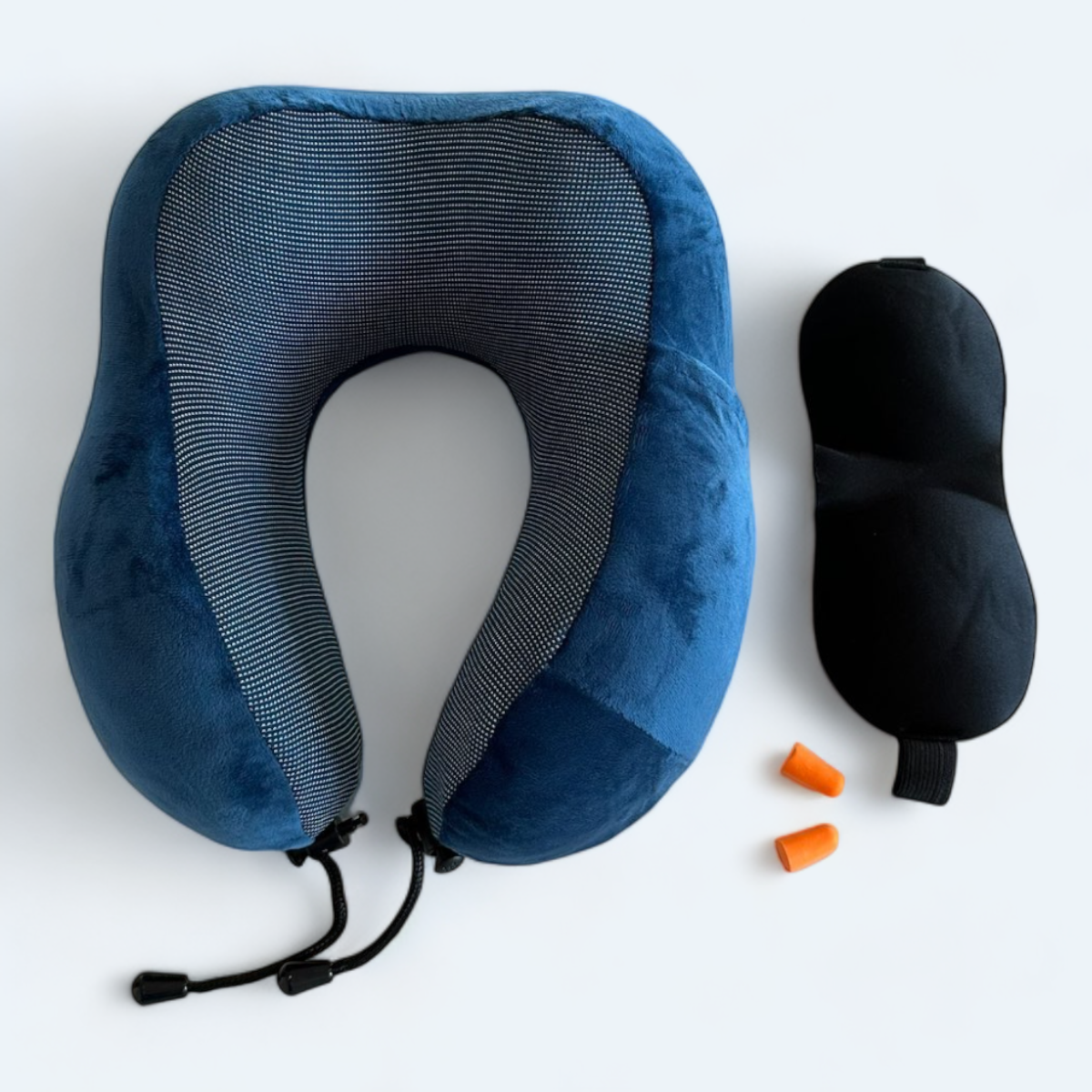 Velour Blå Velours Blauw Velourblått = blå velour nakkepude sæt